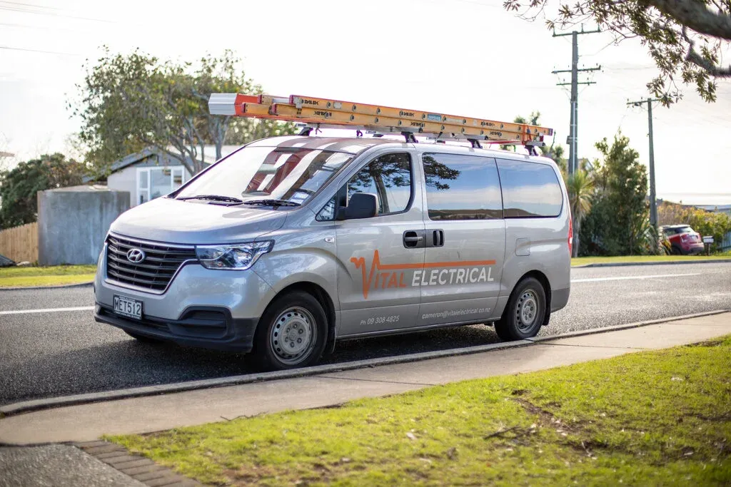 Vital Energy van parked on a Henderson street in West Auckland